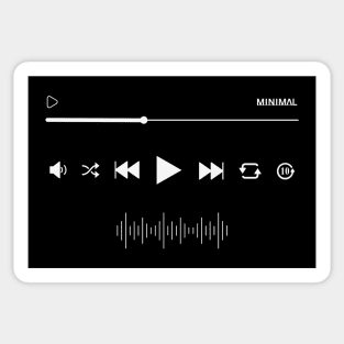 Minimal Audio Player Interface – Modern Music Controls Sticker